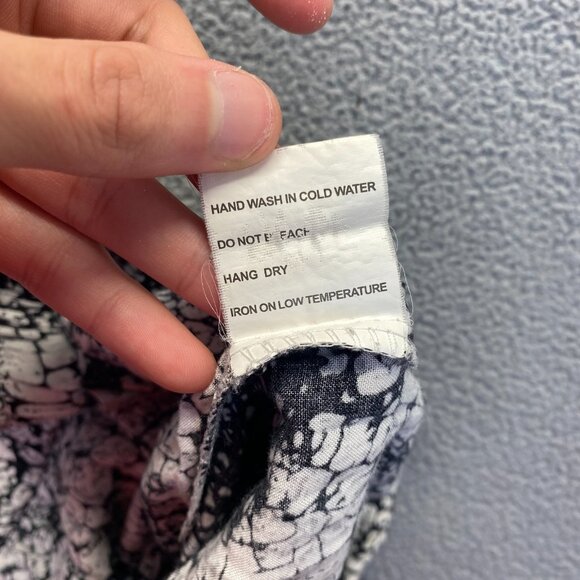 Solitaire Womens elastic Waist Wide Legs Pants Size Large 100% Rayon - Picture 10 of 14